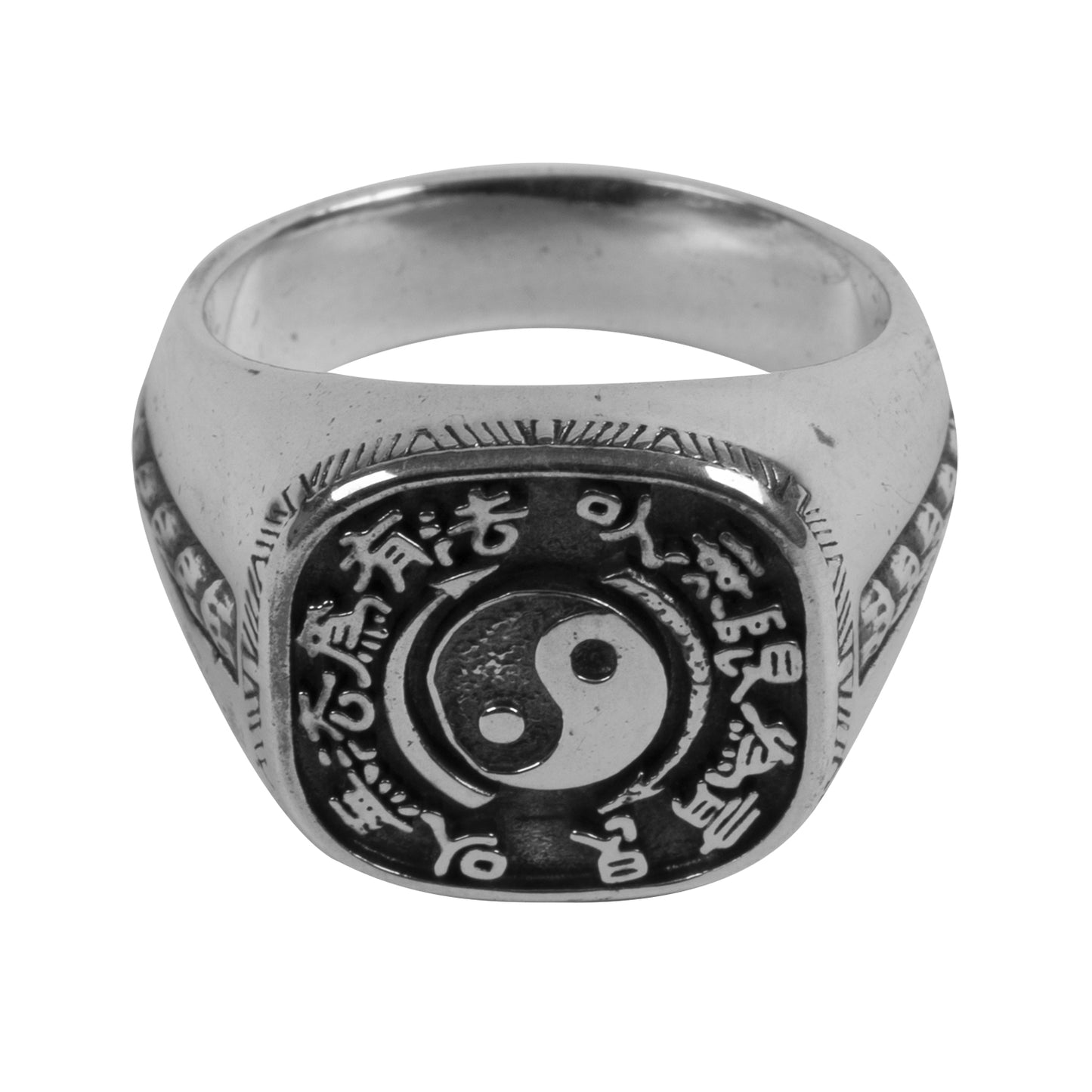 Core Symbol Signet Ring - Oxidized Silver