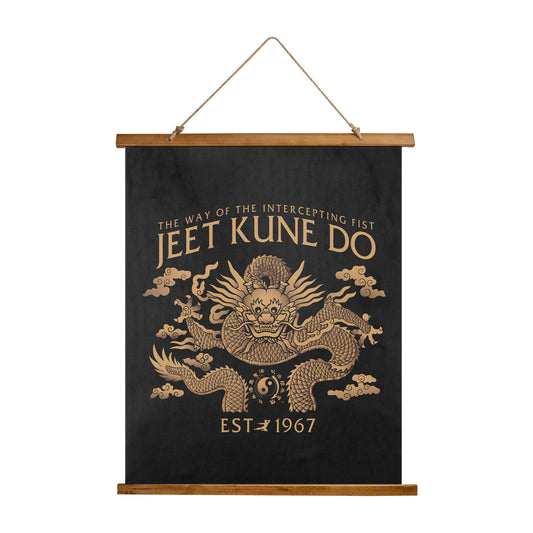 JKD Homage Dragon Wood Topped Wall Tapestry - 26" x 36"