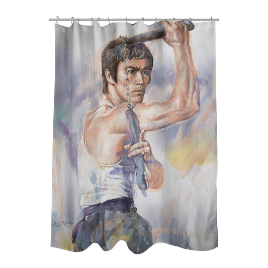 Milton Wong BL Nunchaku Shower Curtain