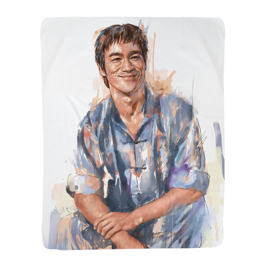 Milton Wong BL Smiling Sherpa Fleece Blanket