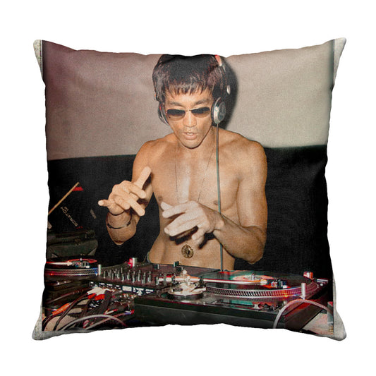 DJ Dragon Photo Throw Pillow