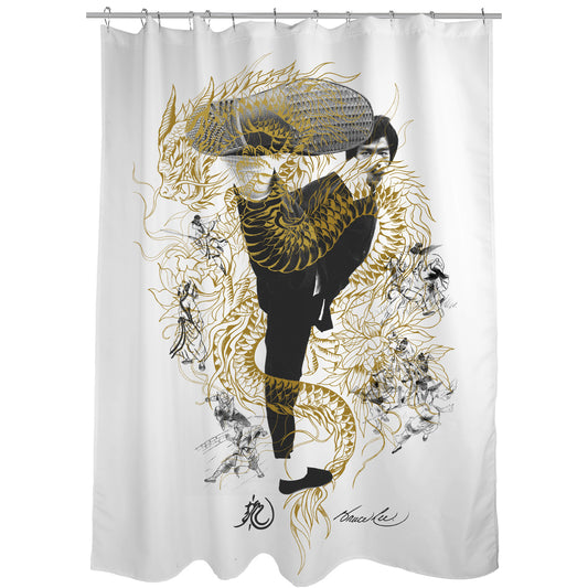 Dragon Kick Shower Curtain