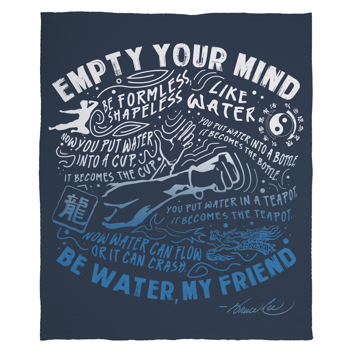 Empty Your Mind 50" x 60" Quilted Throw