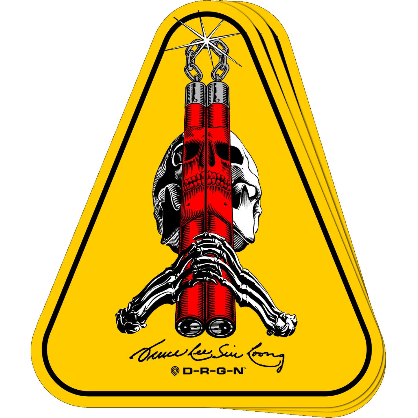 Bruce Lee X Powell-Peralta Bones & Chucks Sticker