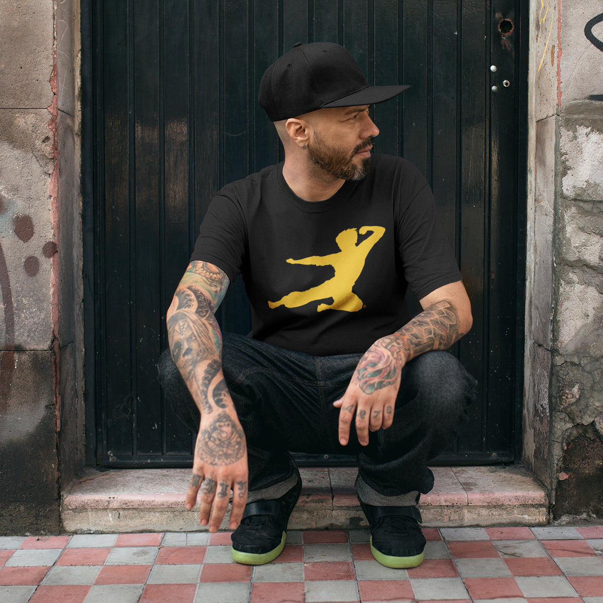 Flying Man T-shirt - Black