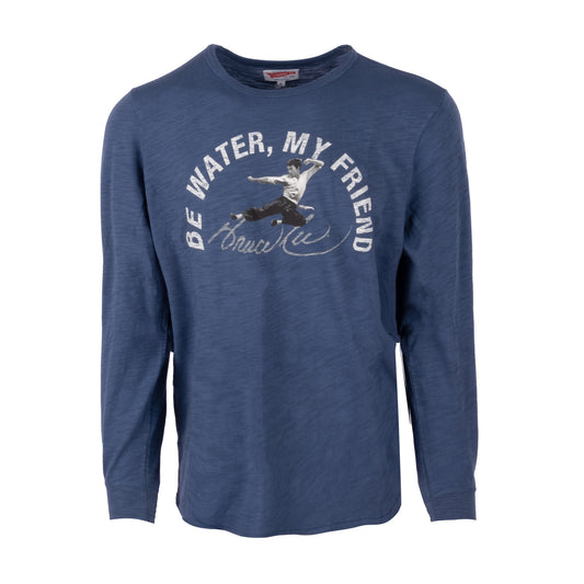 Be Water Arch Peruvian Cotton Long Sleeve T-Shirt - Marina Blue | X-SMALL & SMALL ONLY