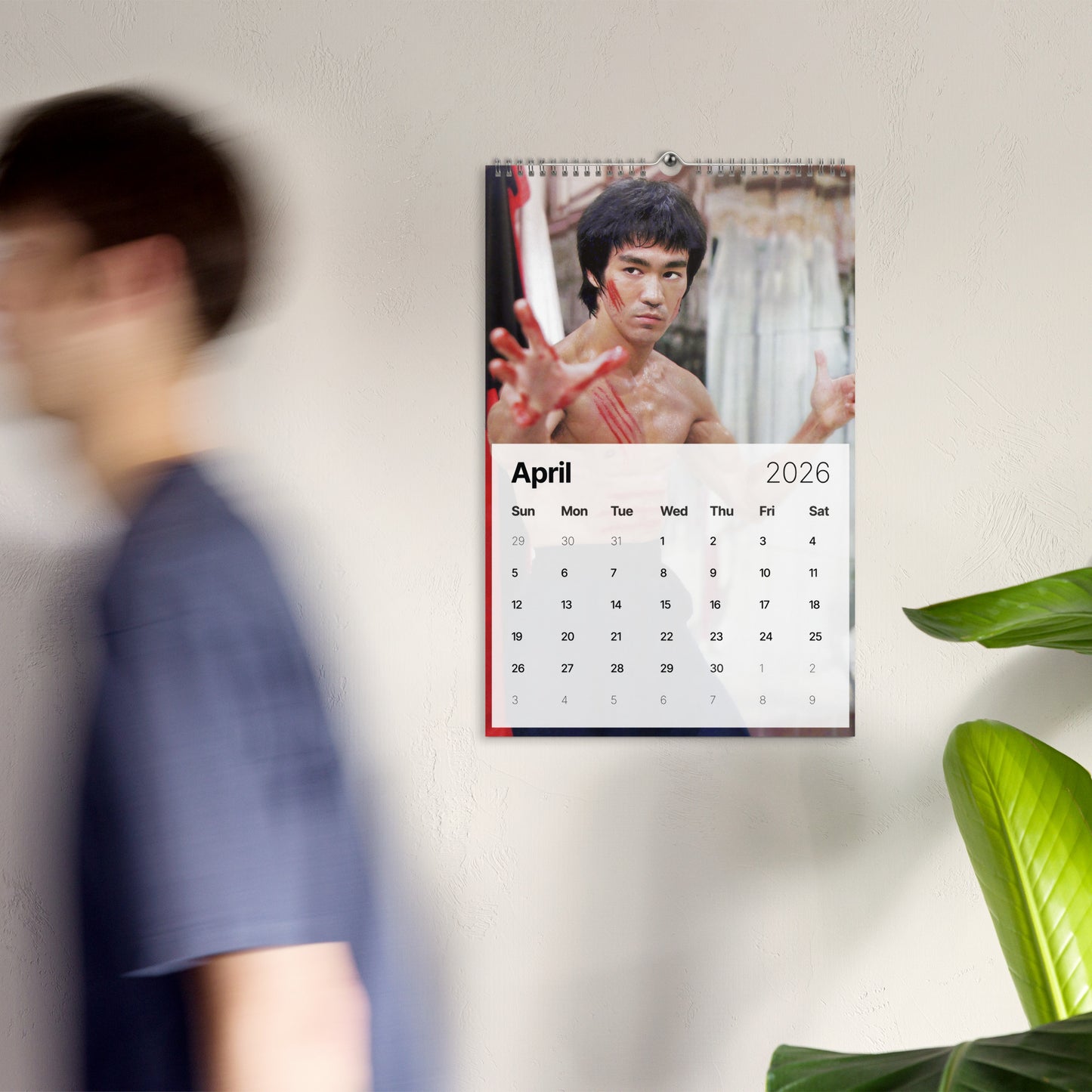 Bruce Lee 2026 Wall Calendar