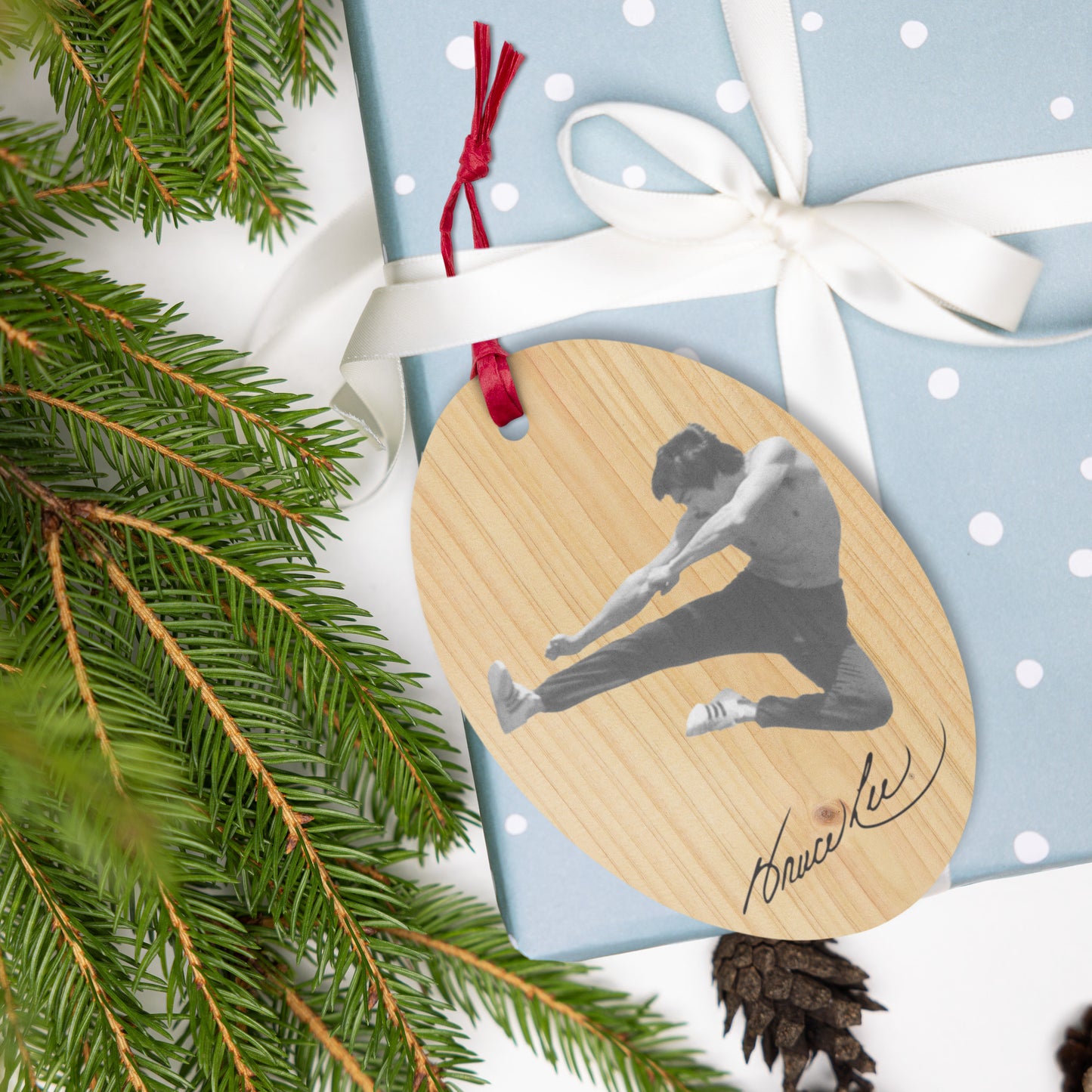 Dragon Kick Wooden Ornament