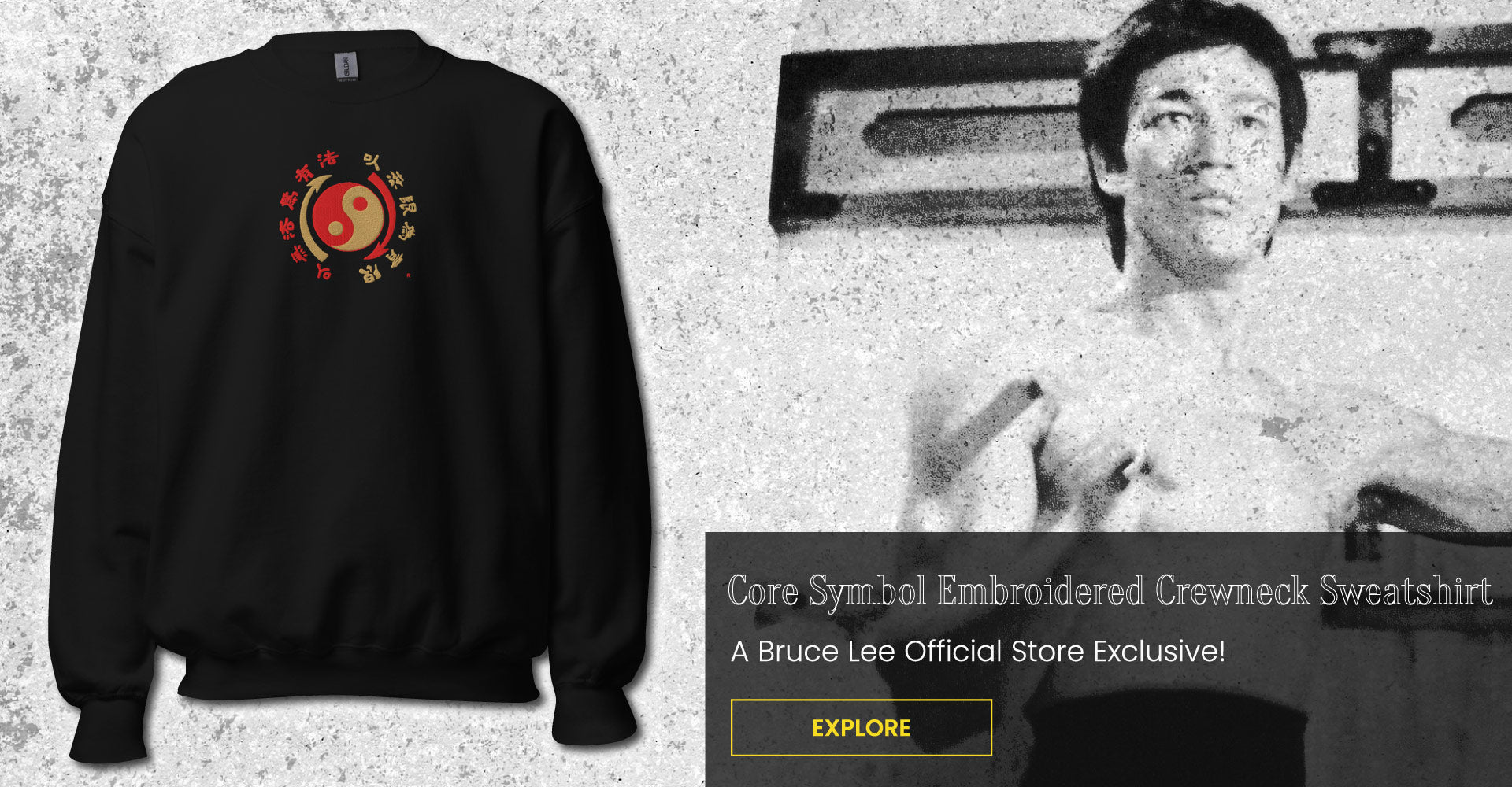 Core Symbol Embroidered Crewneck Sweatshirt | A Bruce Lee Official Store Exclusive!