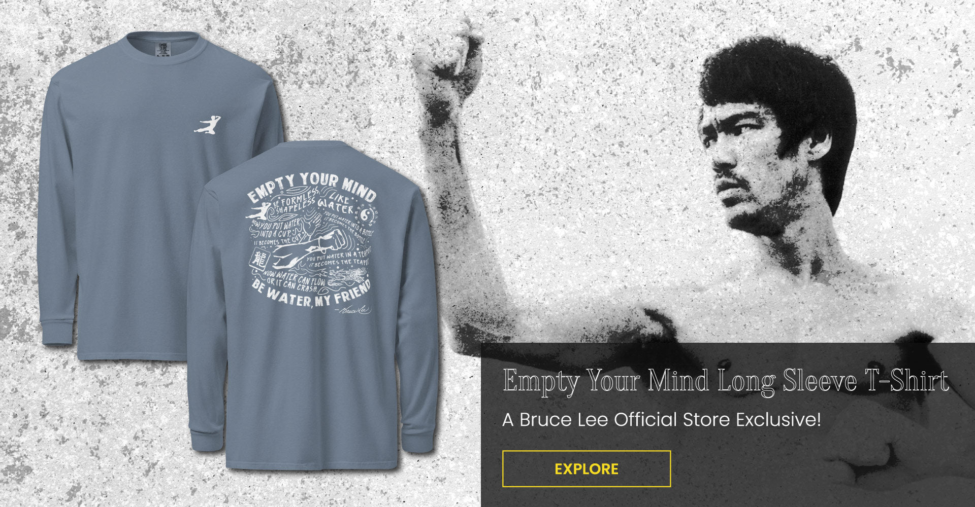 Empty Your Mind Long Sleeve T-Shirt | A Bruce Lee Official Store Exclusive!