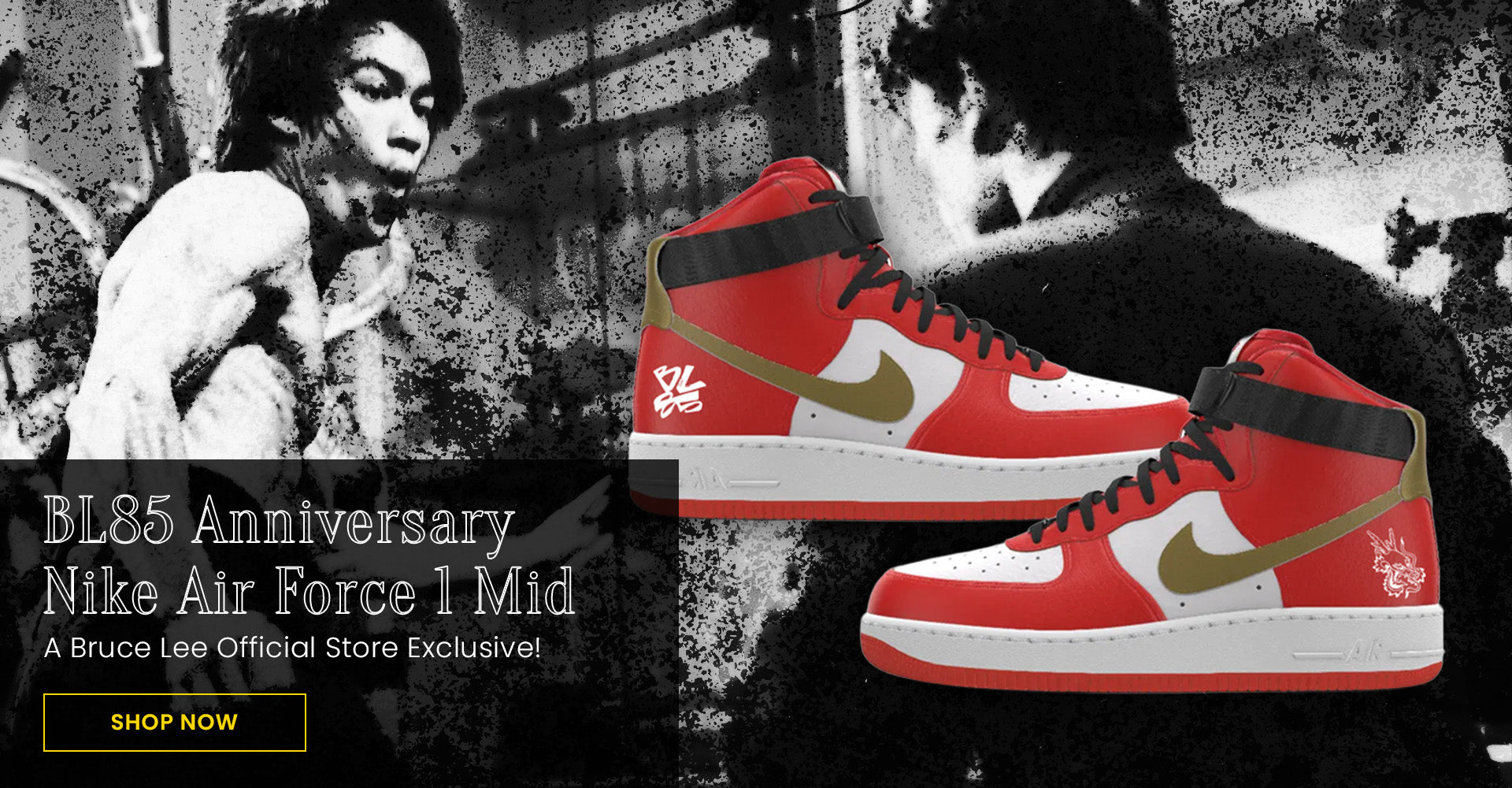 BL85 Anniversary Nike Air Force 1 Mid | A Bruce Lee Official Store Exclusive! Shop Now