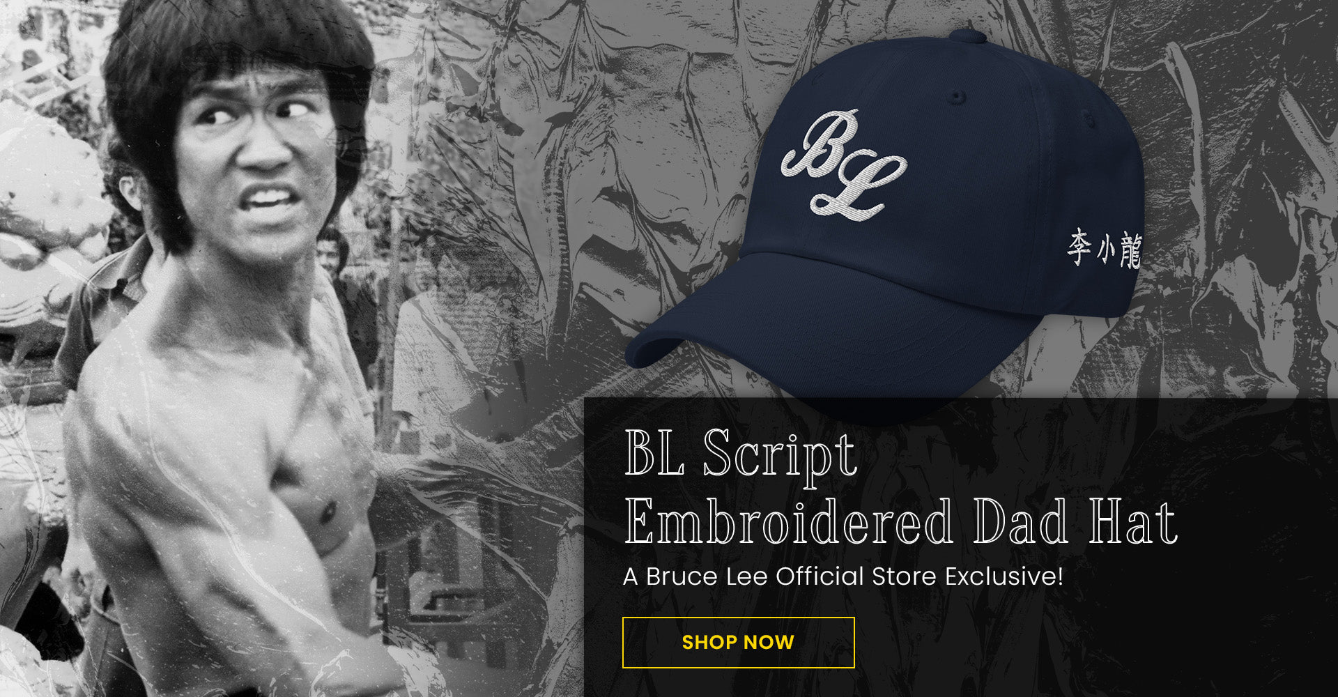 BL Script Embroidered Dad Hat - A Bruce Lee Official Store Exclusive! | SHOP NOW