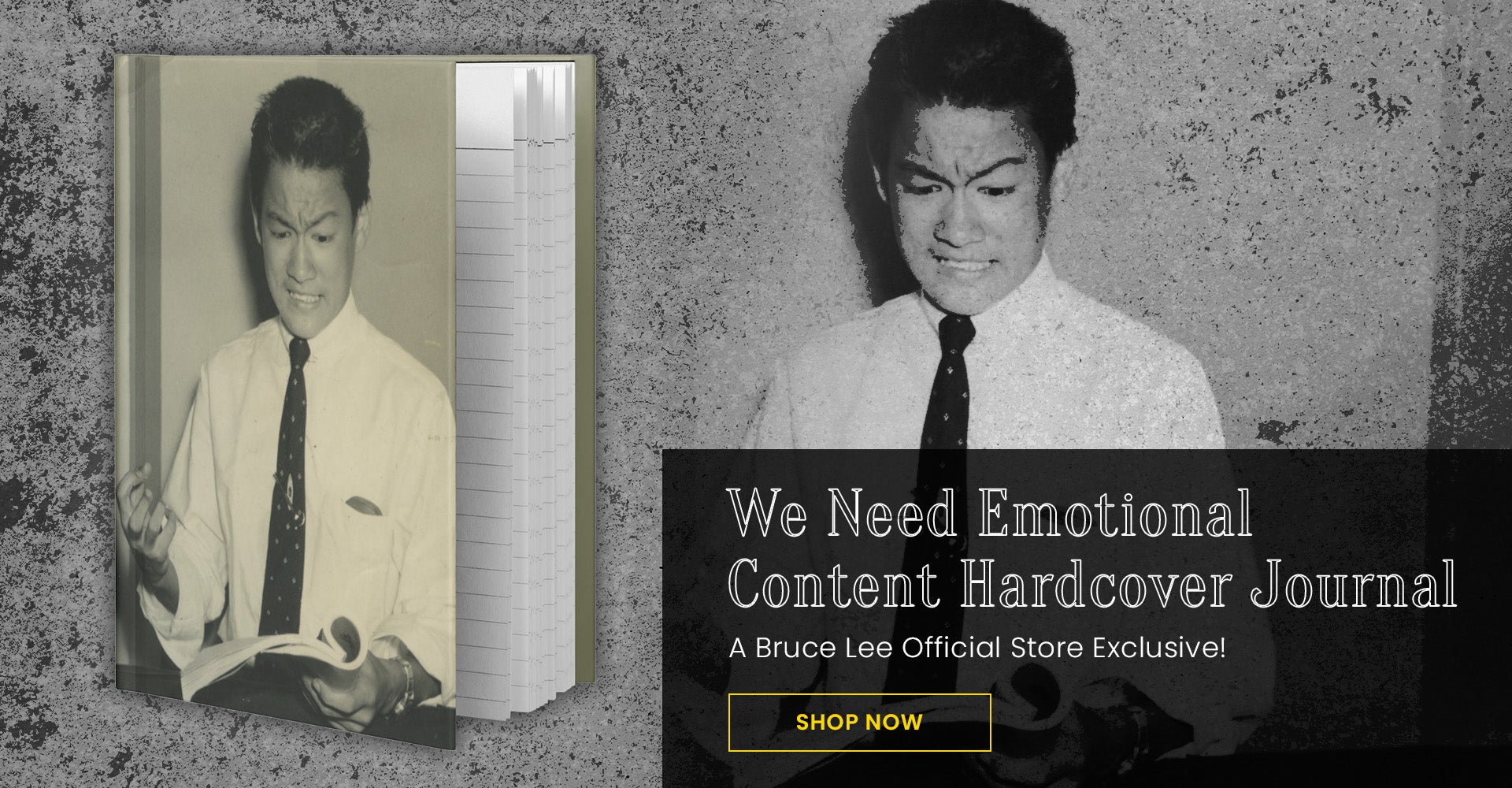 We Need Emotional Content Hardcover Journal | A Bruce Lee Official Store Exclusive! Shop Now