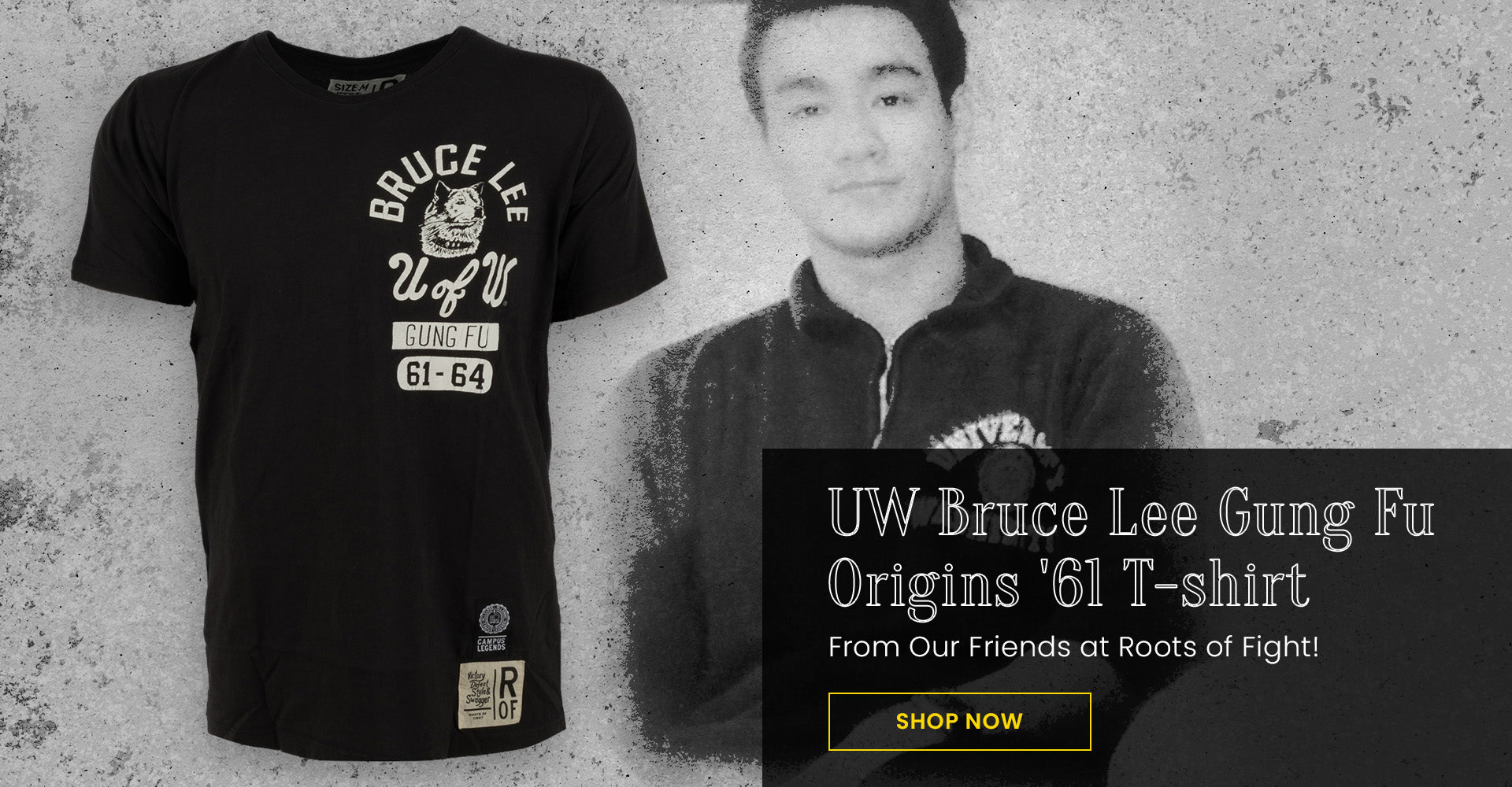 UW Bruce Lee Gung Fu Origins '61 T-shirt - From Our Friends at Roots of Fight! | Shop Now