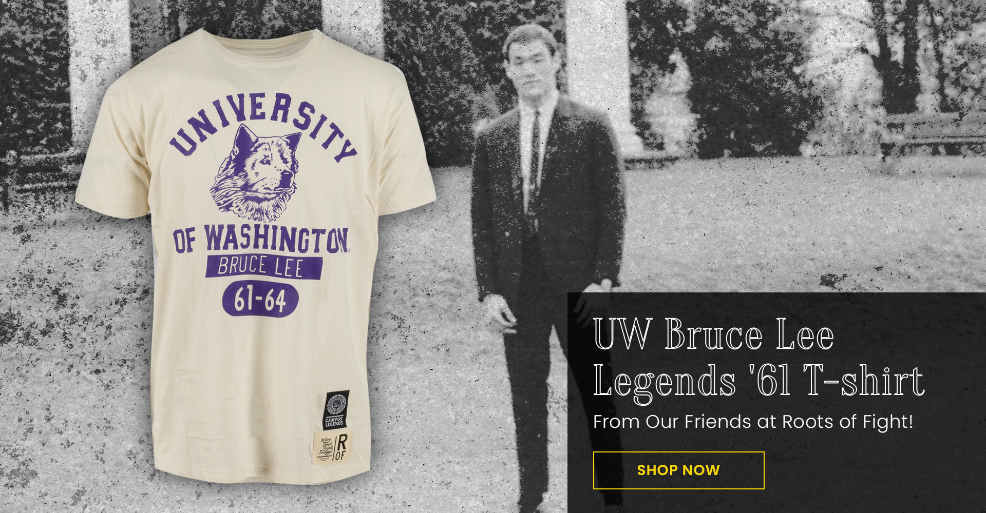 UW Bruce Lee Legends '61 T-shirt - From Our Friends at Roots of Fight! Shop Now