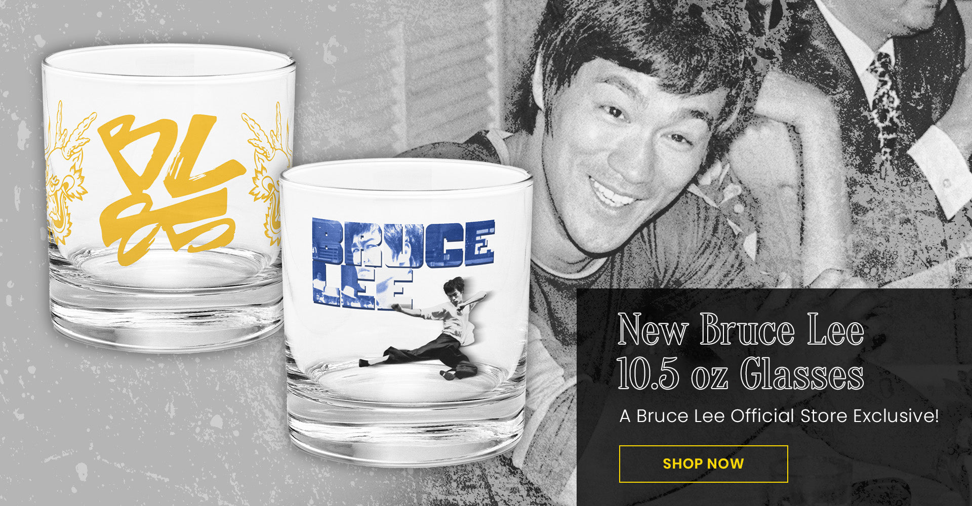 New Bruce Lee 10.5 oz Glasses - A Bruce Lee Official Store Exclusive! | Shop Now