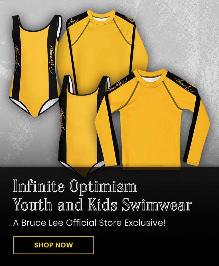 Infinite Optimism Youth and Kids Swimwear | A Bruce Lee Official Store Exclusive! Shop now