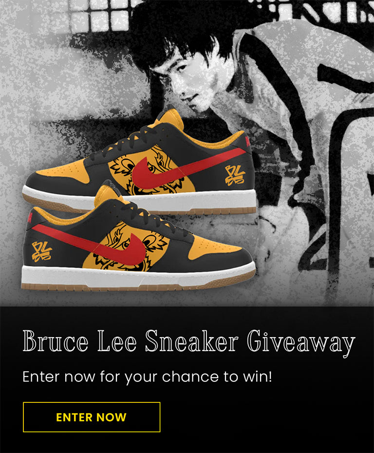 Bruce Lee sneaker giveaway. Enter now for your chance to win!