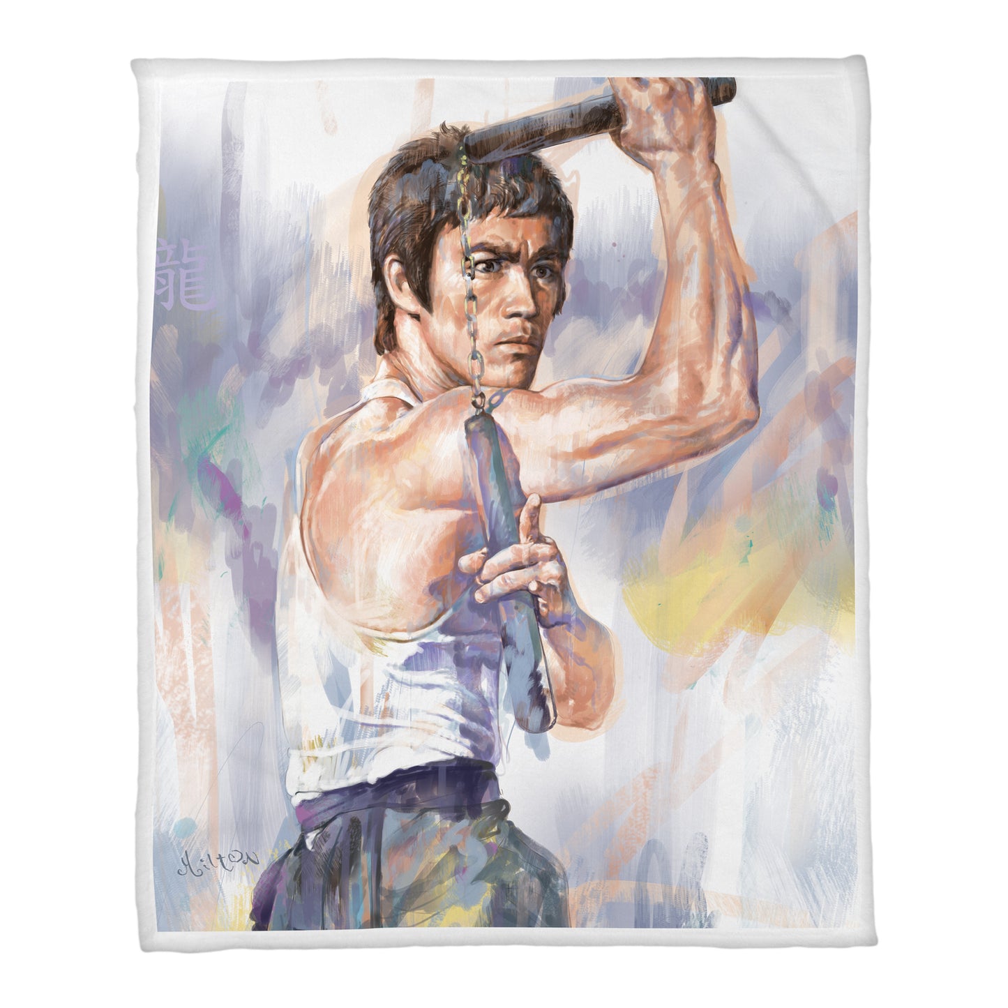 Milton Wong BL Nunchaku Coral Fleece Blanket