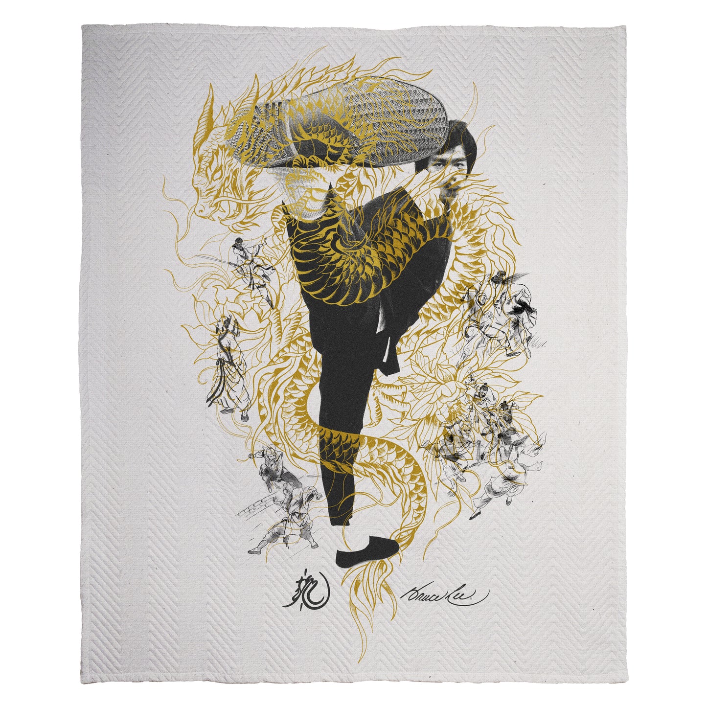 Dragon Kick 50" x 60" Quilted Throw