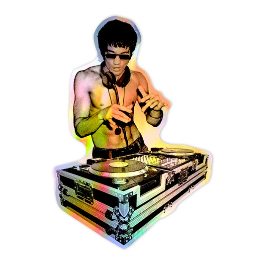 DJ Dragon Holographic Sticker