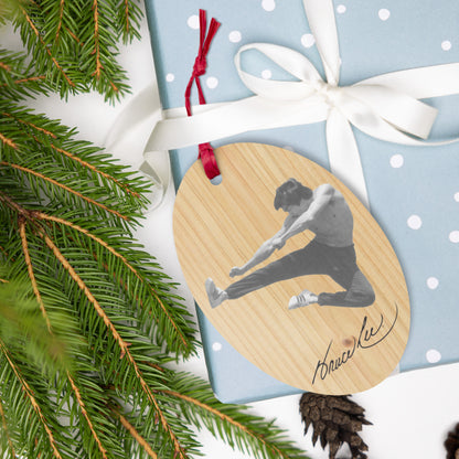 Dragon Kick Wooden Ornament