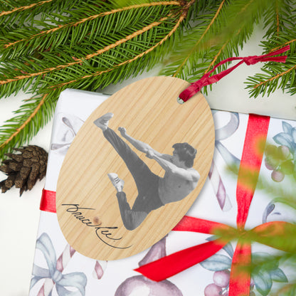Dragon Kick Wooden Ornament